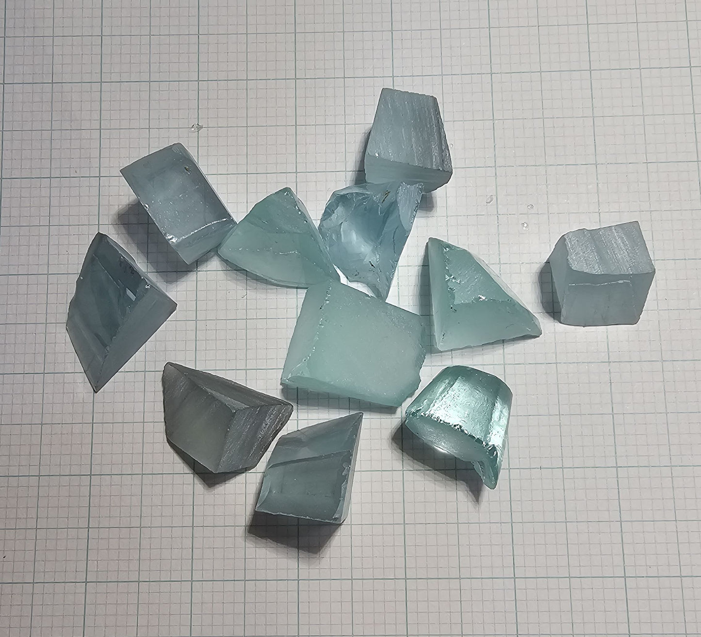 Light Blue Laser Garnet Facet Rough, Yb YAG