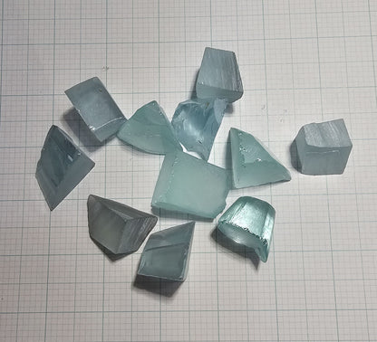 Light Blue Laser Garnet Facet Rough, Yb YAG