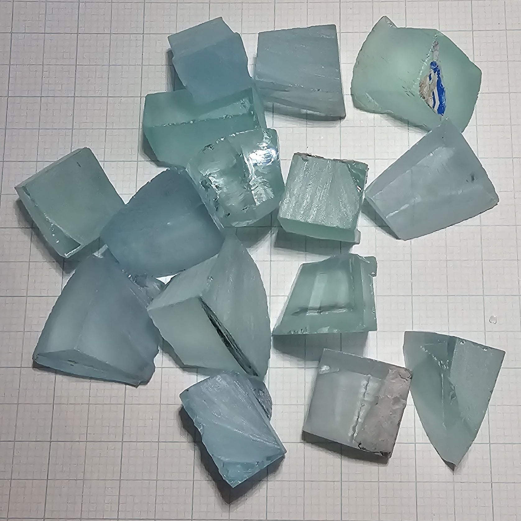 Light Blue Laser Garnet Facet Rough, Yb YAG