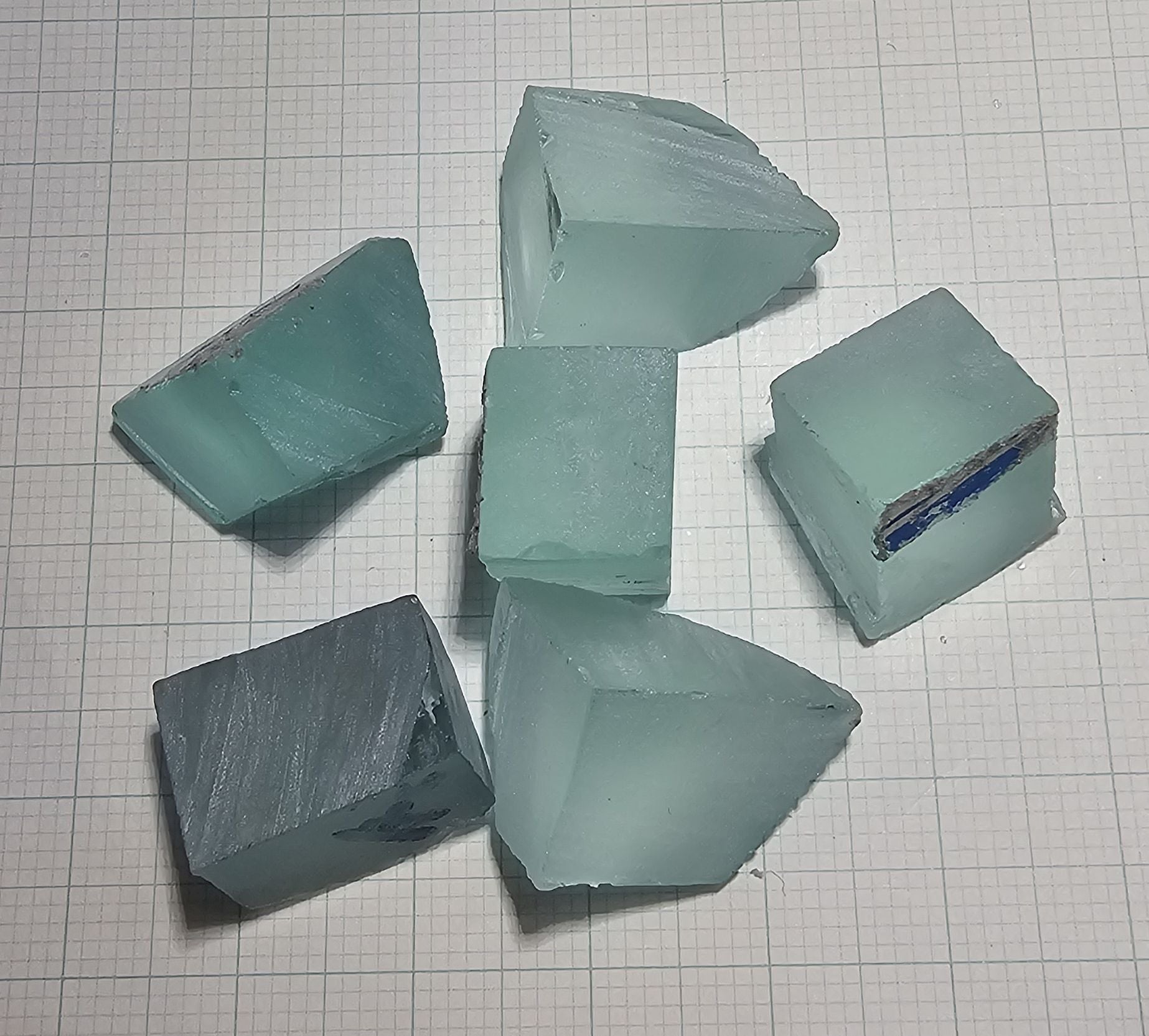Light Blue Laser Garnet Facet Rough, Yb YAG